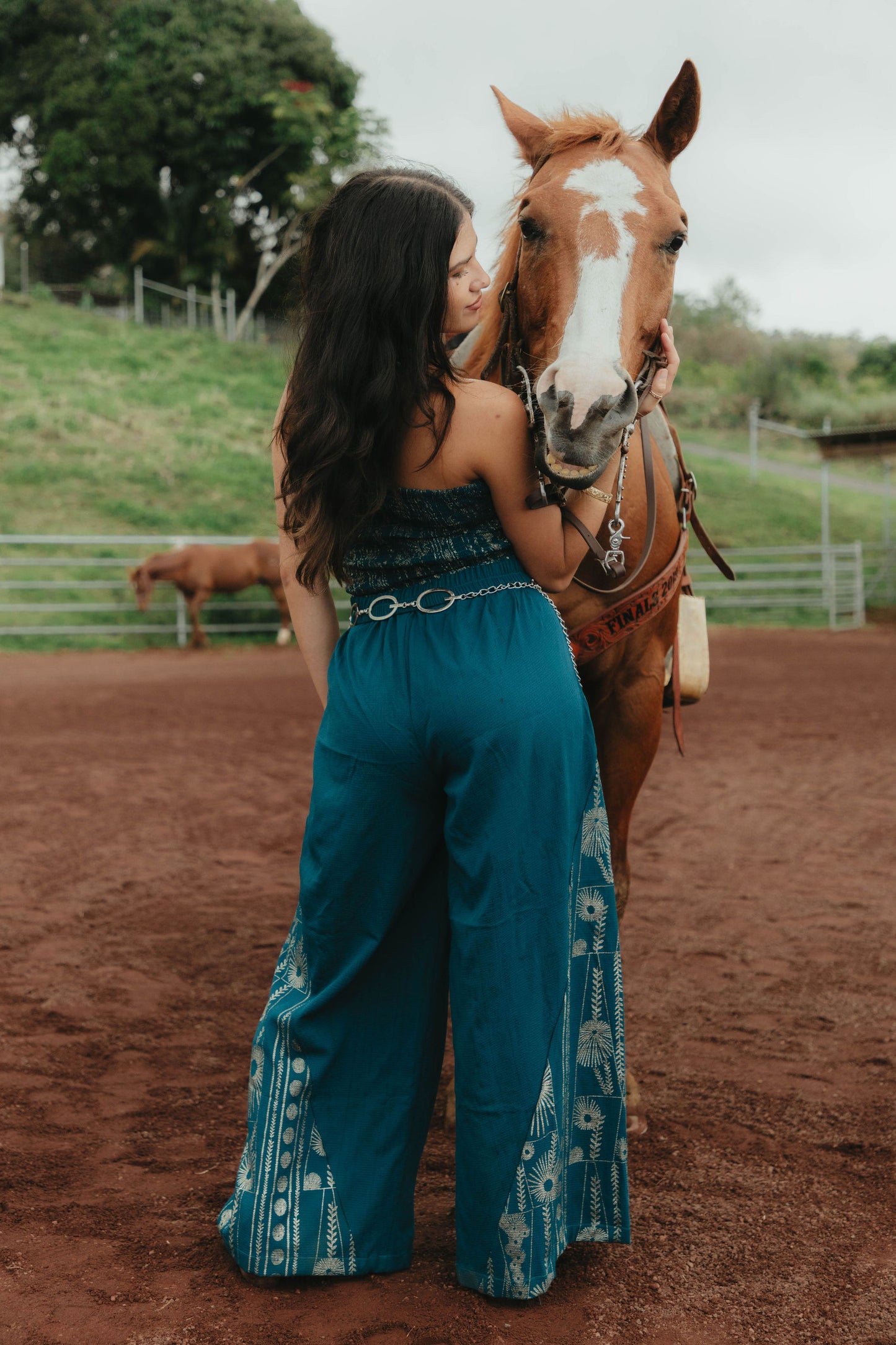 SMOCKING TUBE TOP WITH PALAZZO