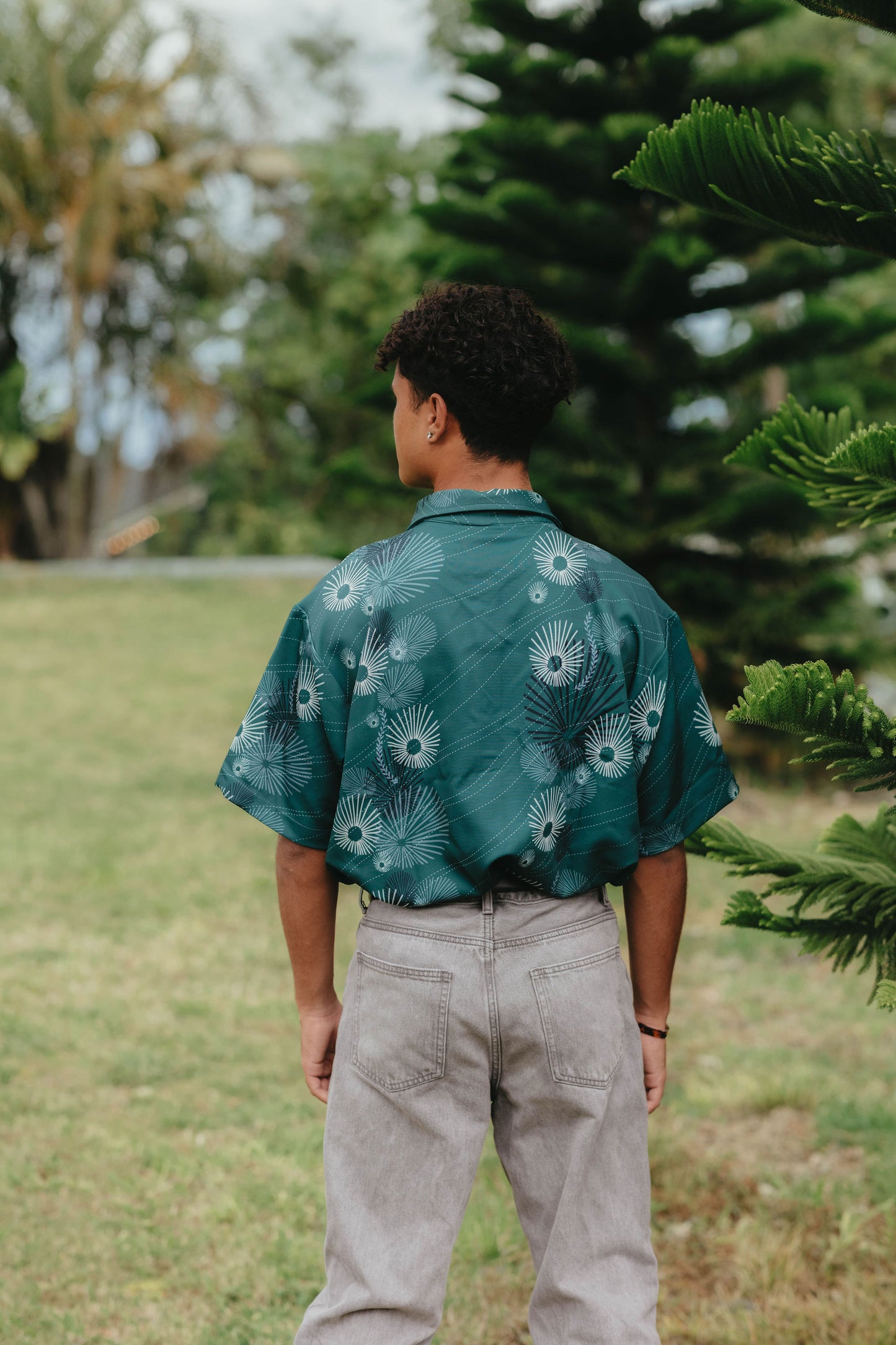 ALOHA SHIRT OPIHI MAN (GREEN)