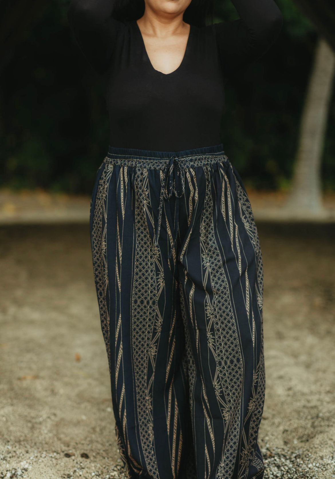 MOANANUI PANTS (Black & Gold) SOLD OUT