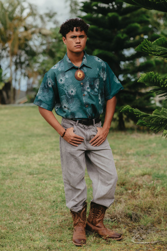 ALOHA SHIRT OPIHI MAN (GREEN)
