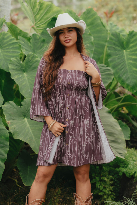 KIMONO TOP, SMOCKED MINI DRESS
