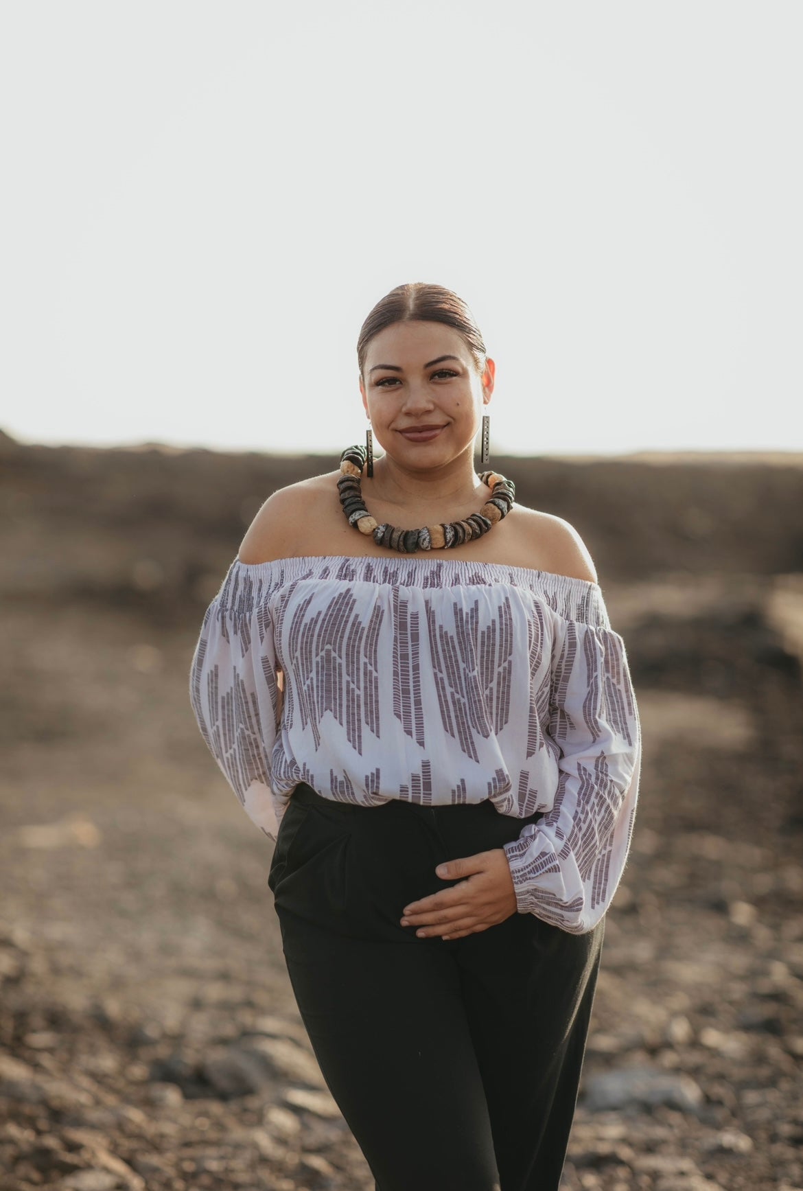 KĀHEKA OFF THE SHOULDER BLOUSE