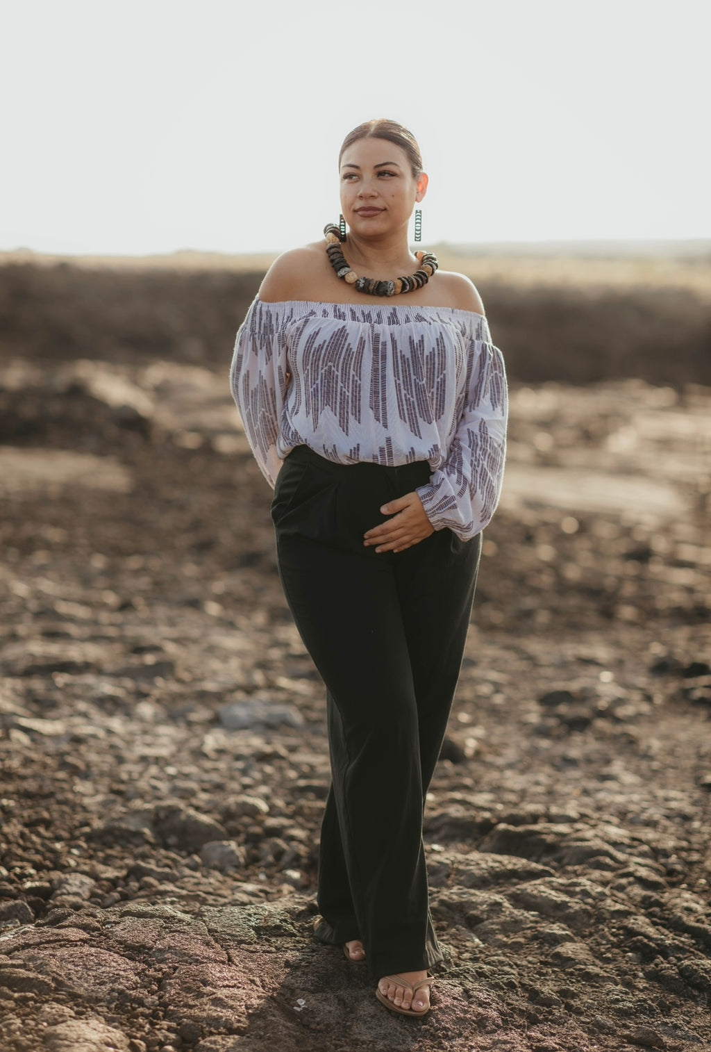 KĀHEKA OFF THE SHOULDER BLOUSE