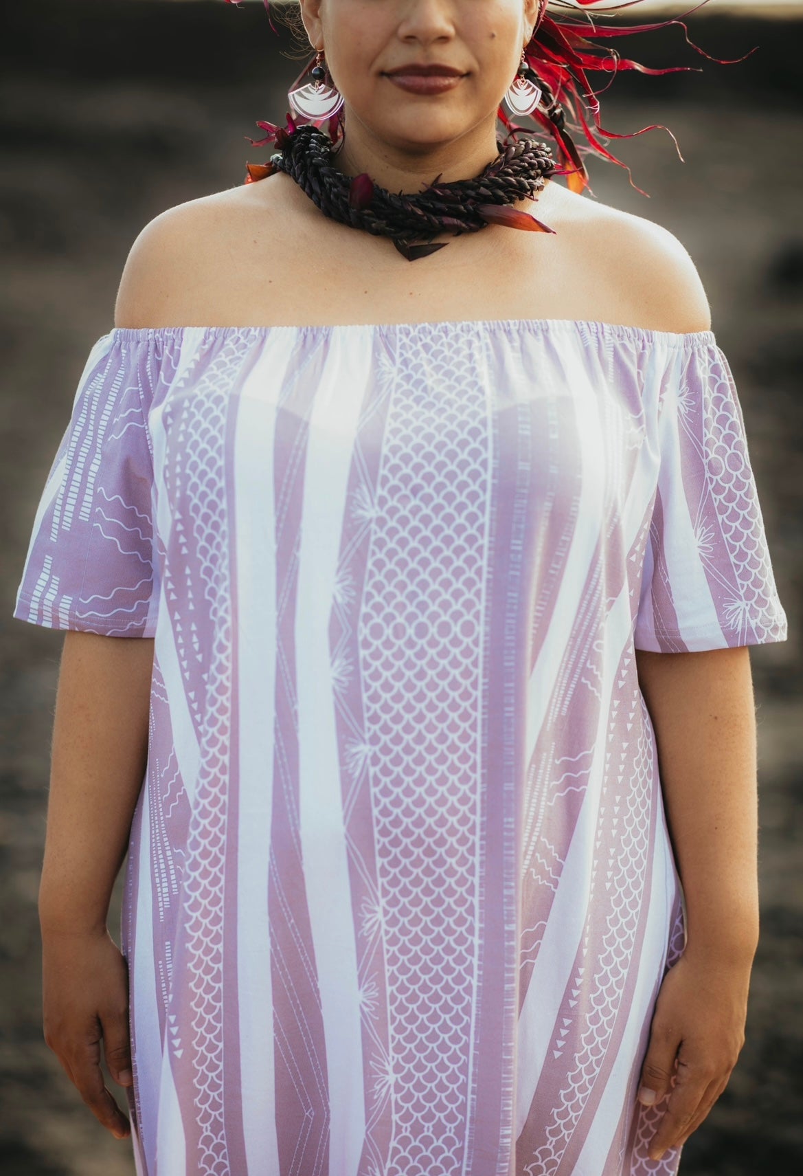 MOANANUI SHORT DRESS (LILAC)