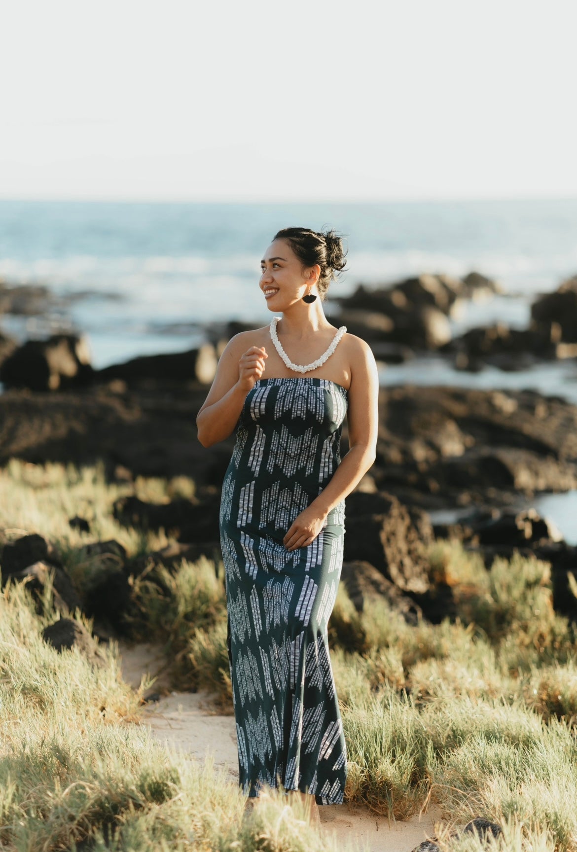 KĀHEKA STRAPLESS DRESS