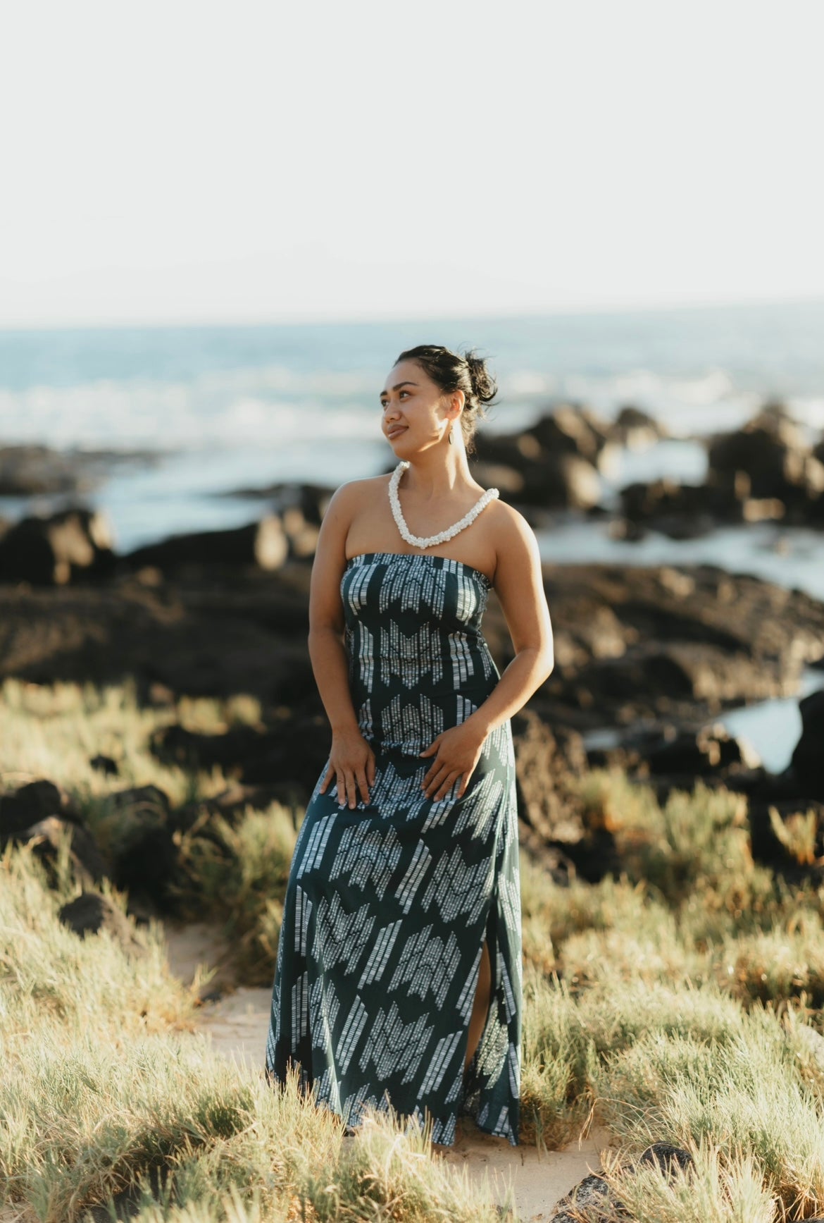 KĀHEKA STRAPLESS DRESS