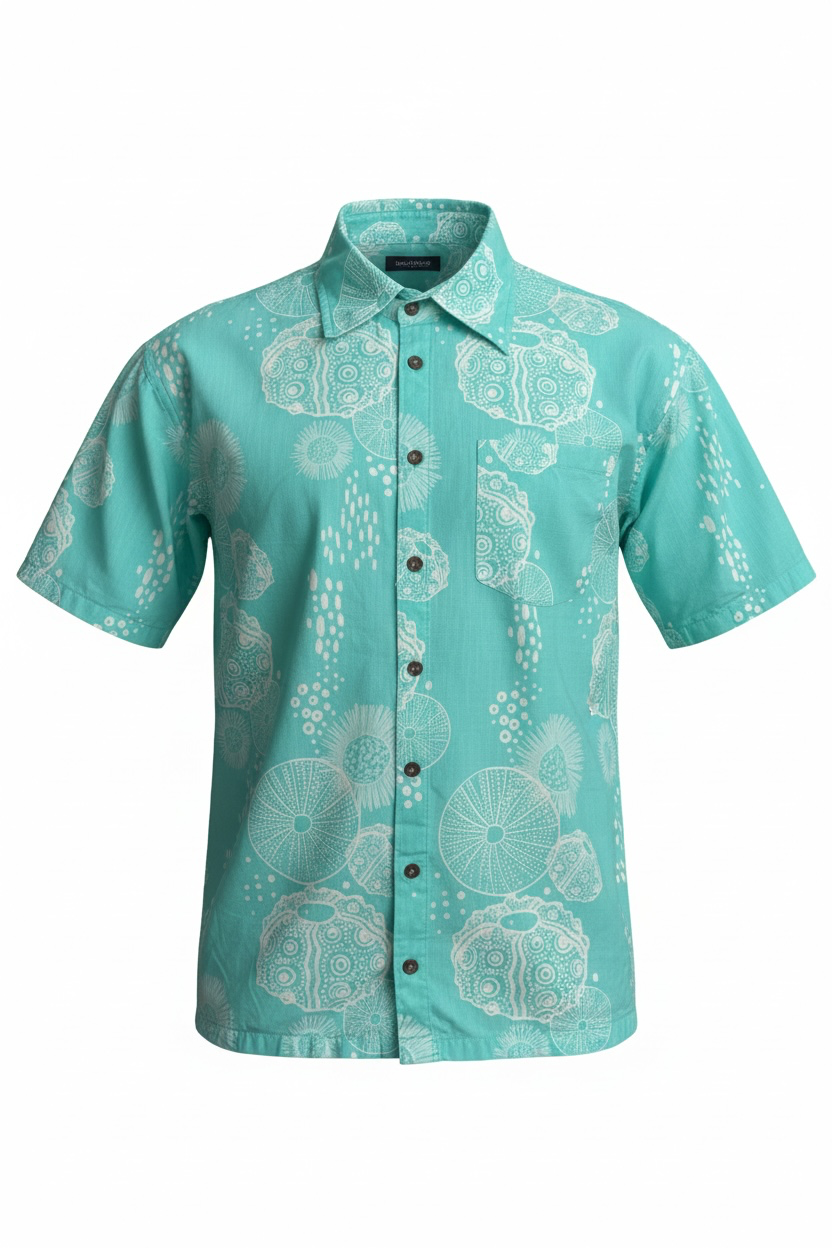 Hāuke'uke Aloha Shirt (teal)
